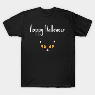Halloween Cat (white) T-Shirt